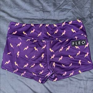 Fleo Women's Purple and Pink Lightning Shorts